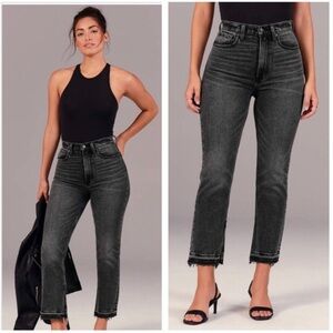 black washed ankle jeans